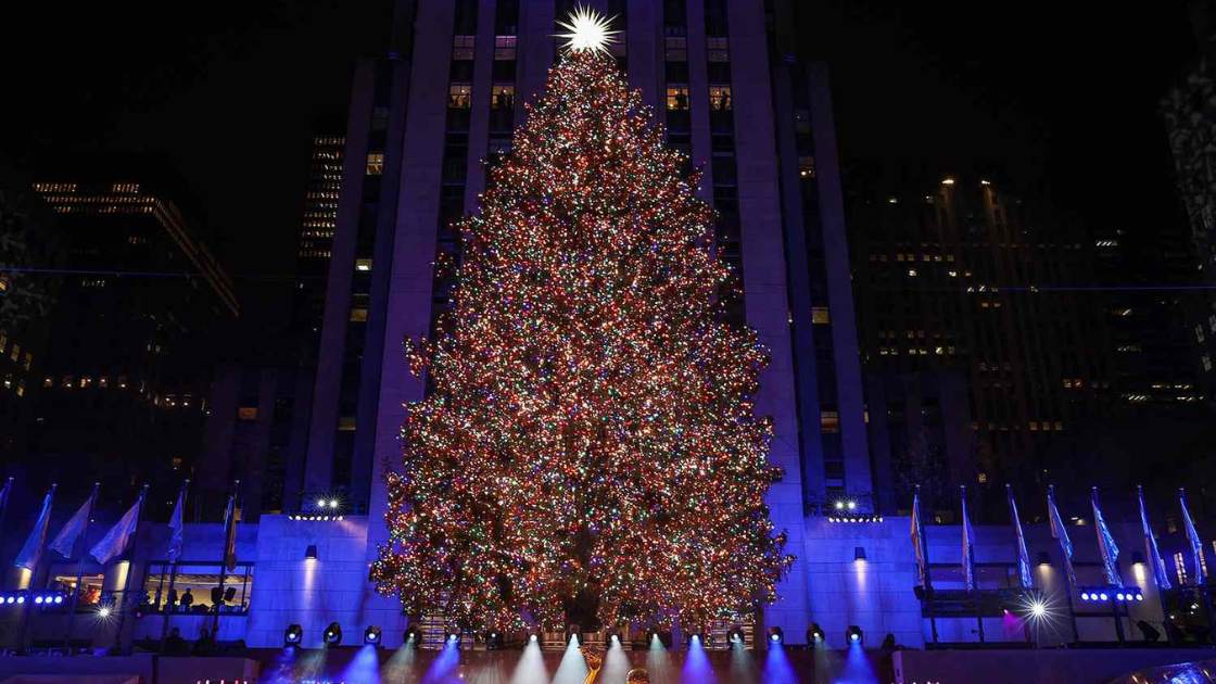 Largest Christmas Tree In NYC At Rockefeller Center